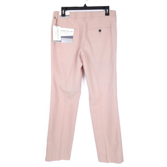 Perry Ellis Portfolio Men's Slim-Fit Stretch Dress Pants Salmon 34x34 NWT - Picture 3 of 6